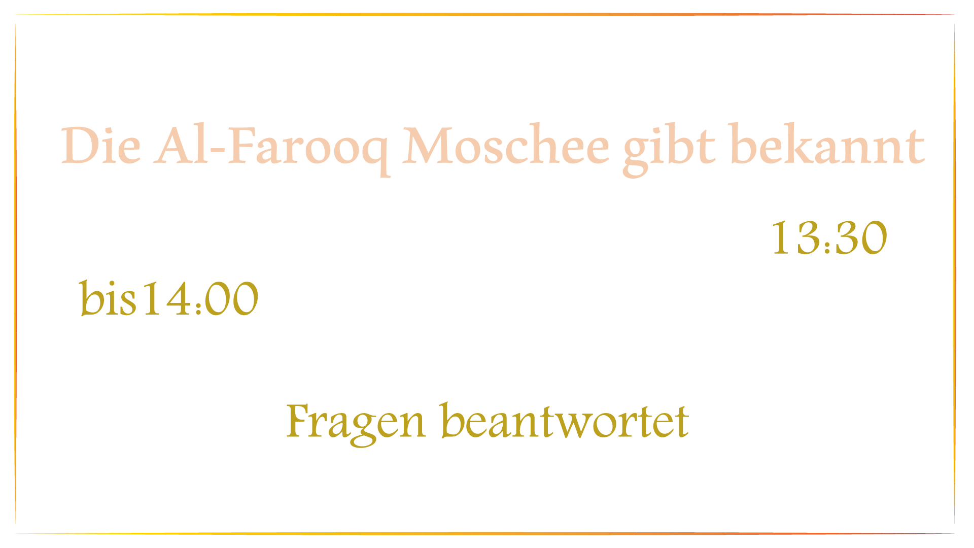 Unterricht vor dem Freitagsgebet