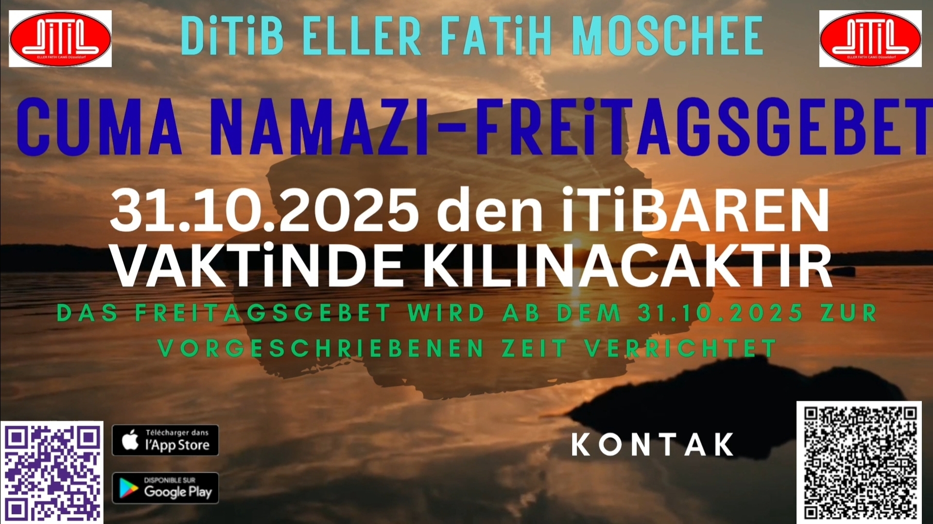 Ab 31.10.2025 FREITAGEBET