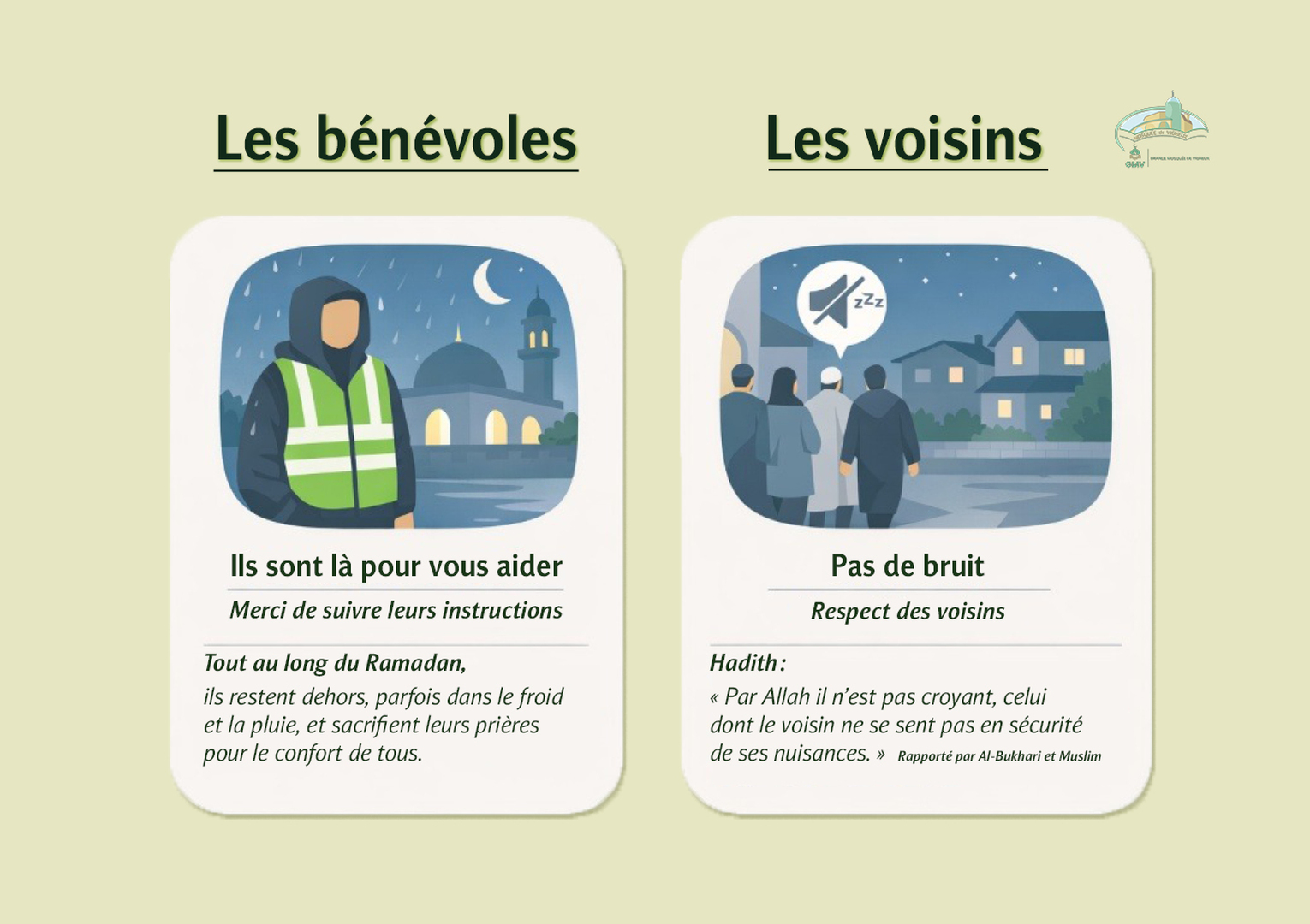 Les consignes de Taraweeh