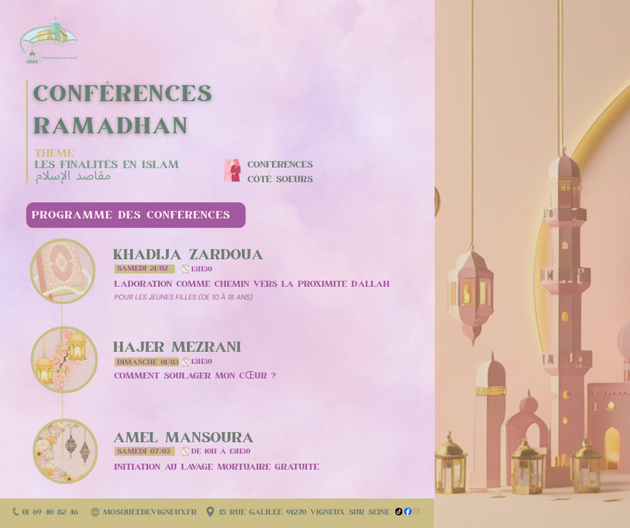 Conférences soeurs Ramadan 2026