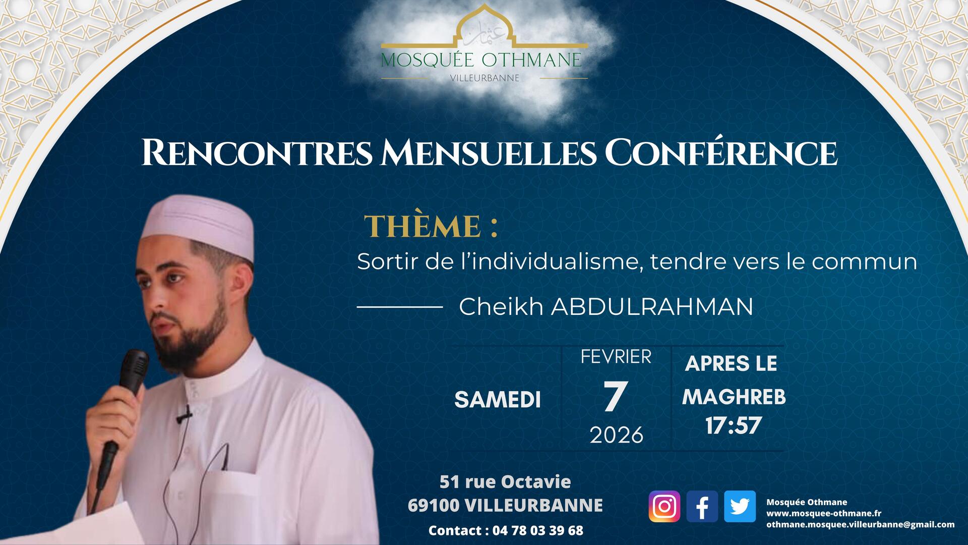Rencontre Mensuelle 7 Février 2026 à 18H