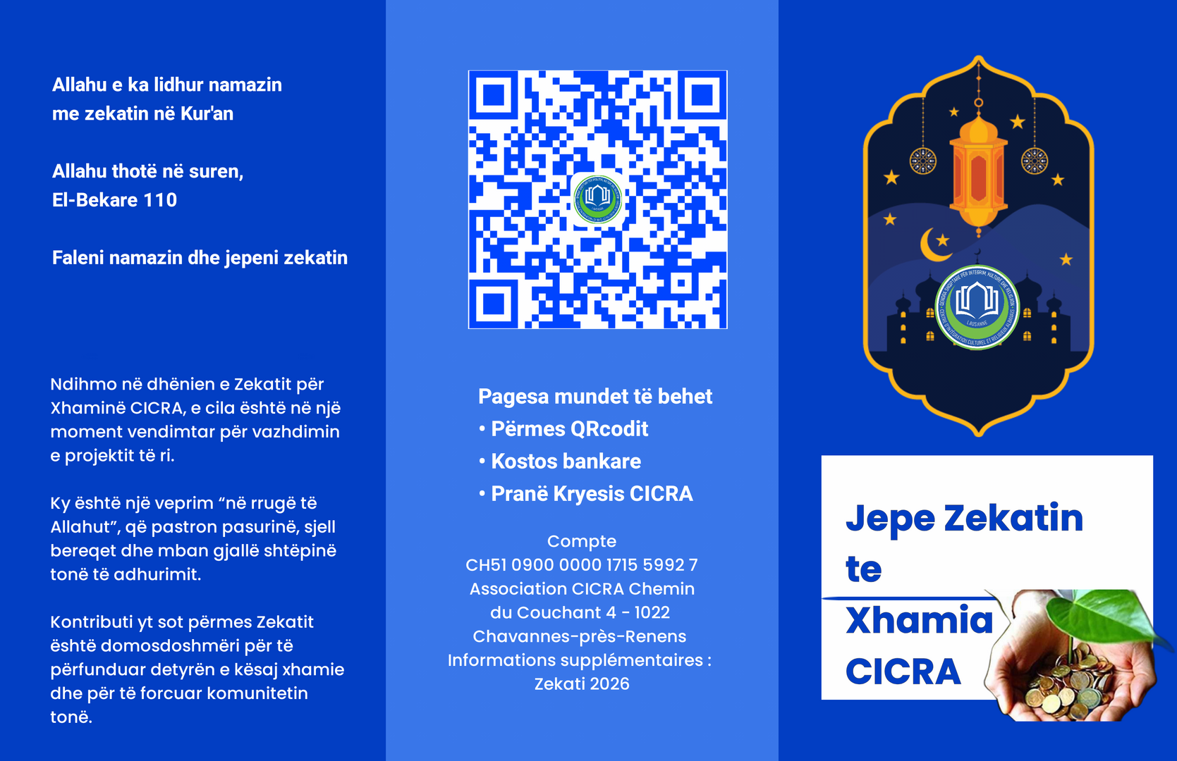 Jepe Zekatin tek Xhamia CICRA