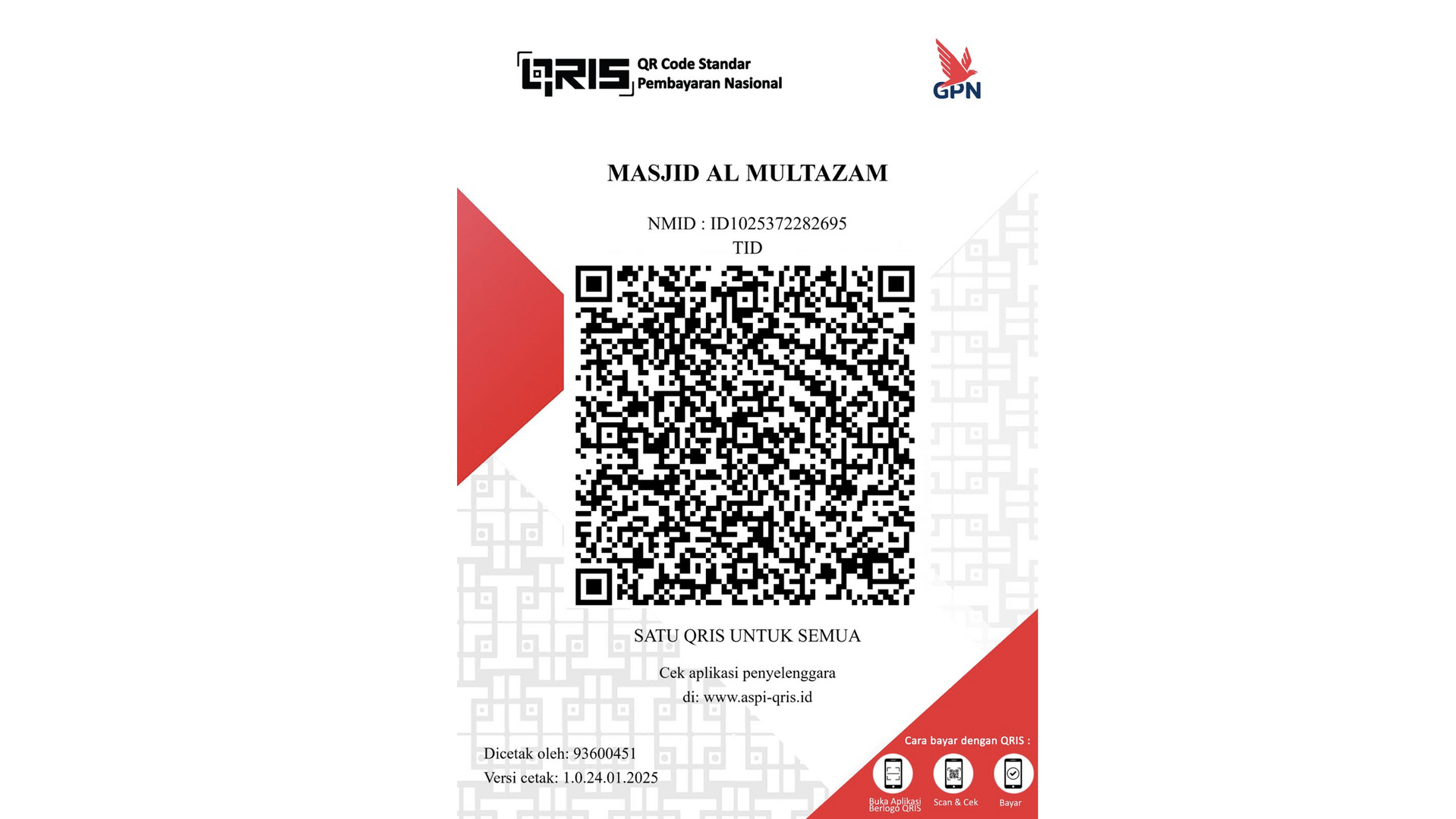 QRIS - Masjid Al Multazam