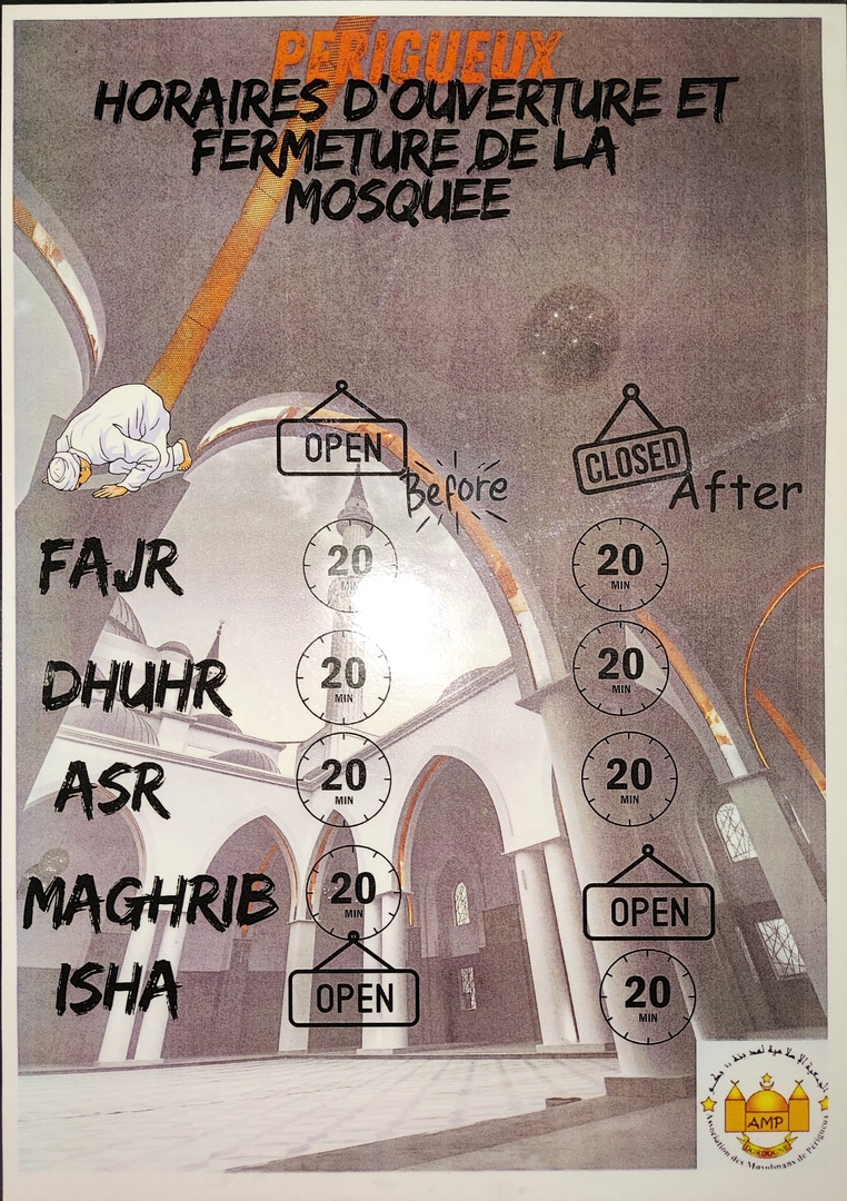 Horaires d'ouverture et de fermeture