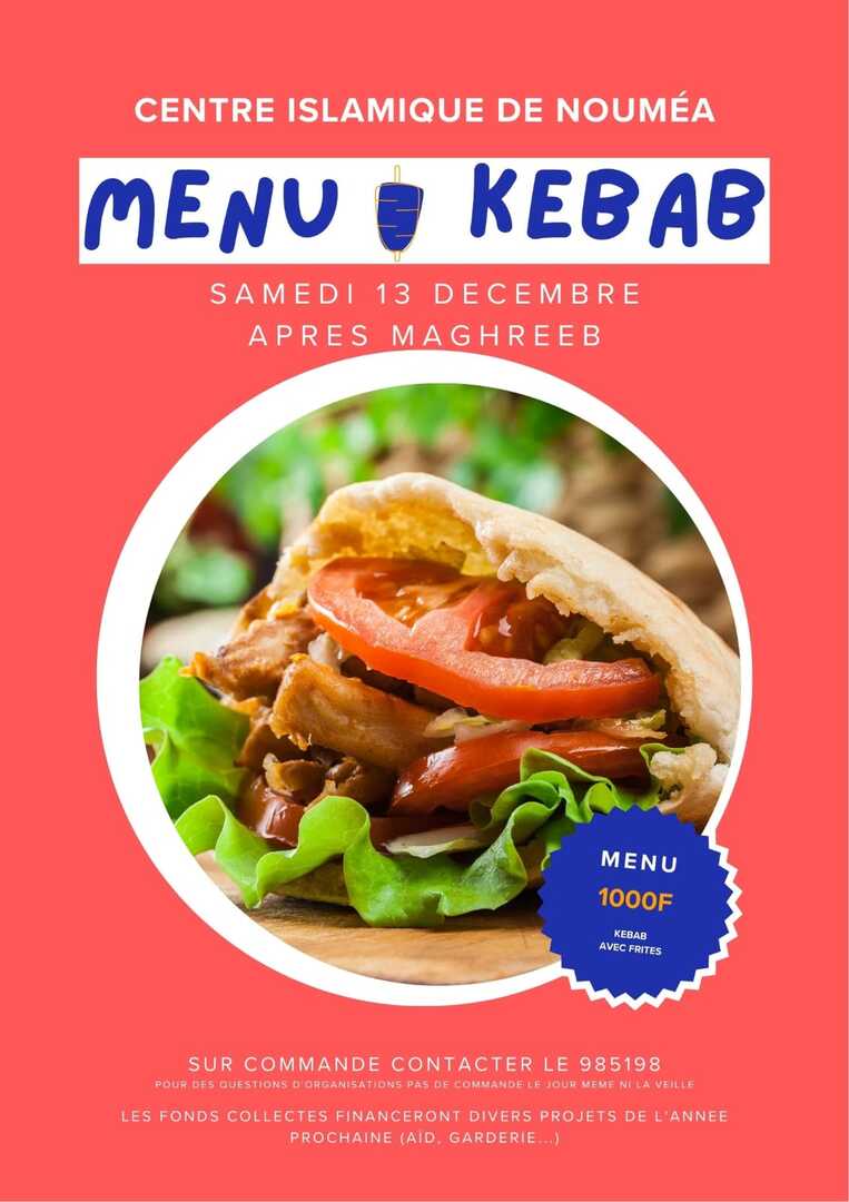 Menu Kebab uniquement sur commande