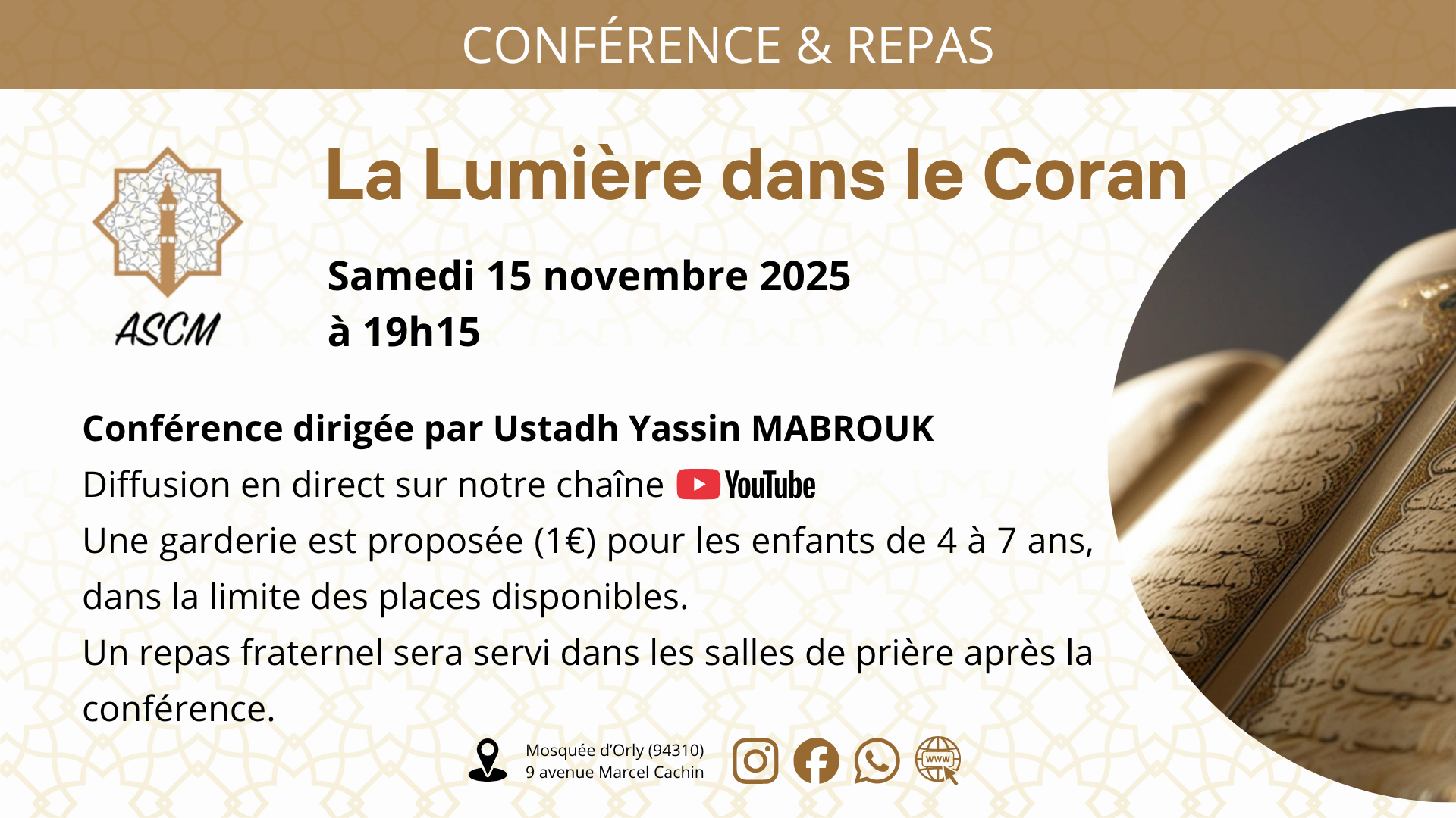 Conférence samedi