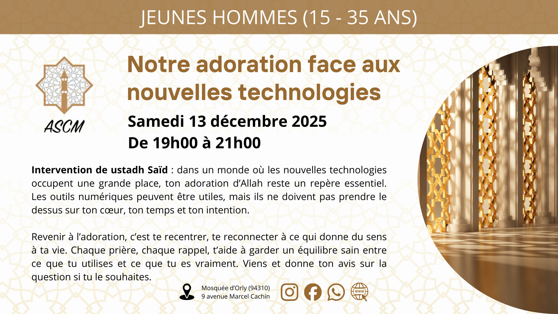 Assise jeunes hommes