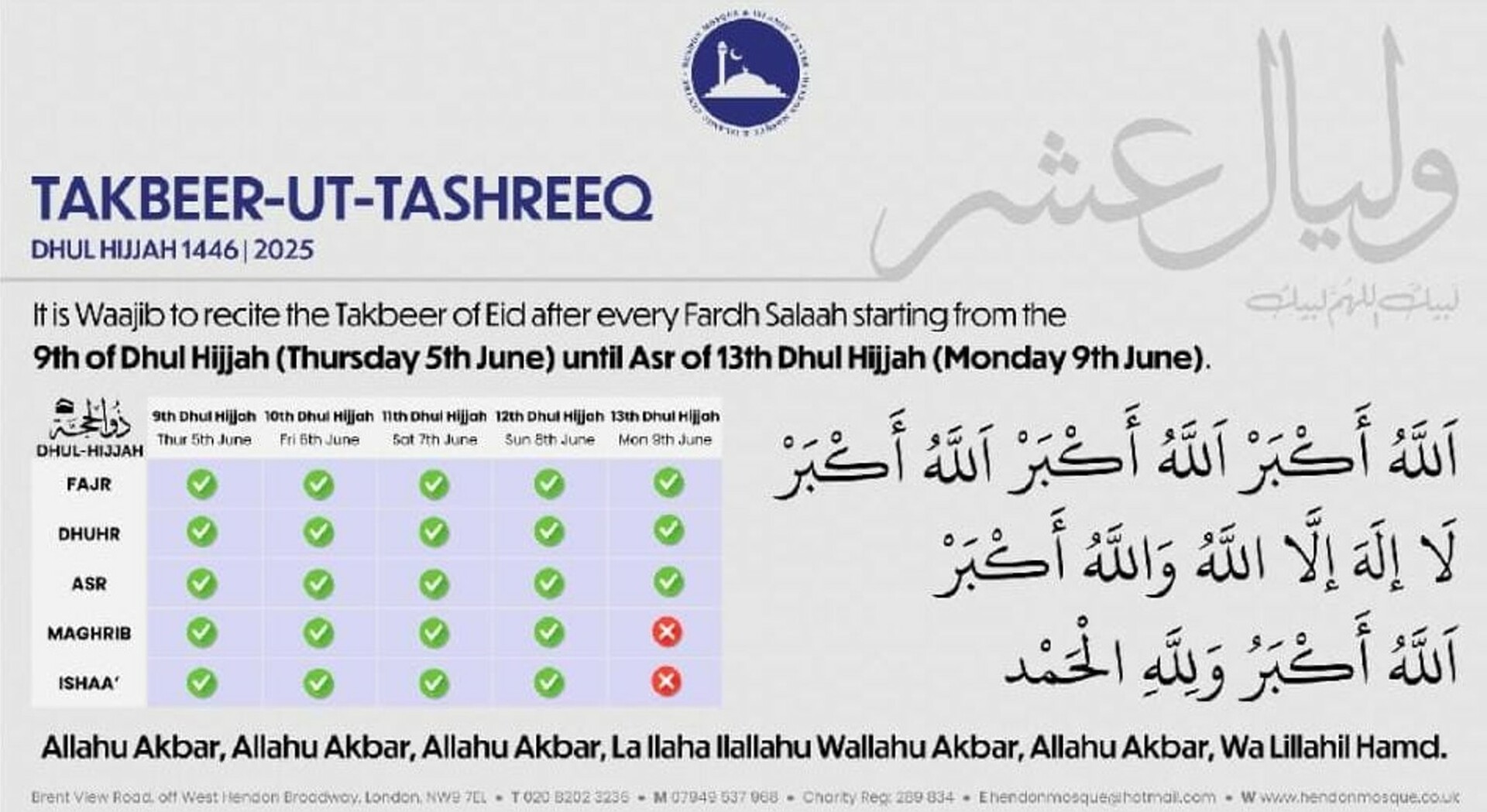 Takbeer Tashreeq