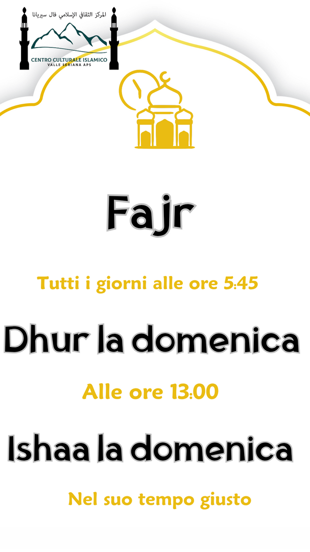 Orario preghiere