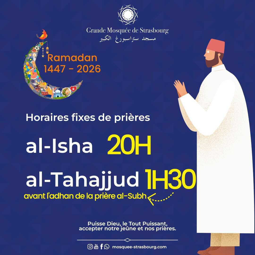 Horaires de Tarawih et Tahajjud à la GMS