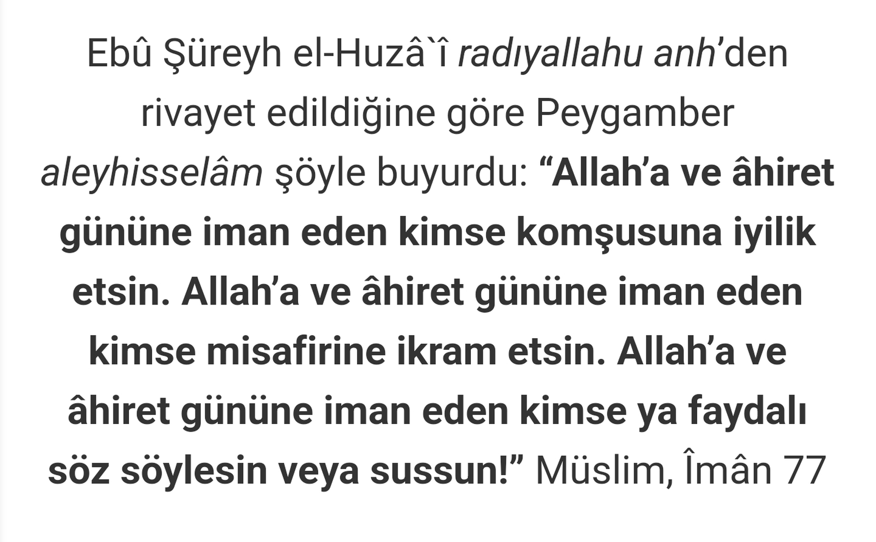 AYET HADİS DEMETİ