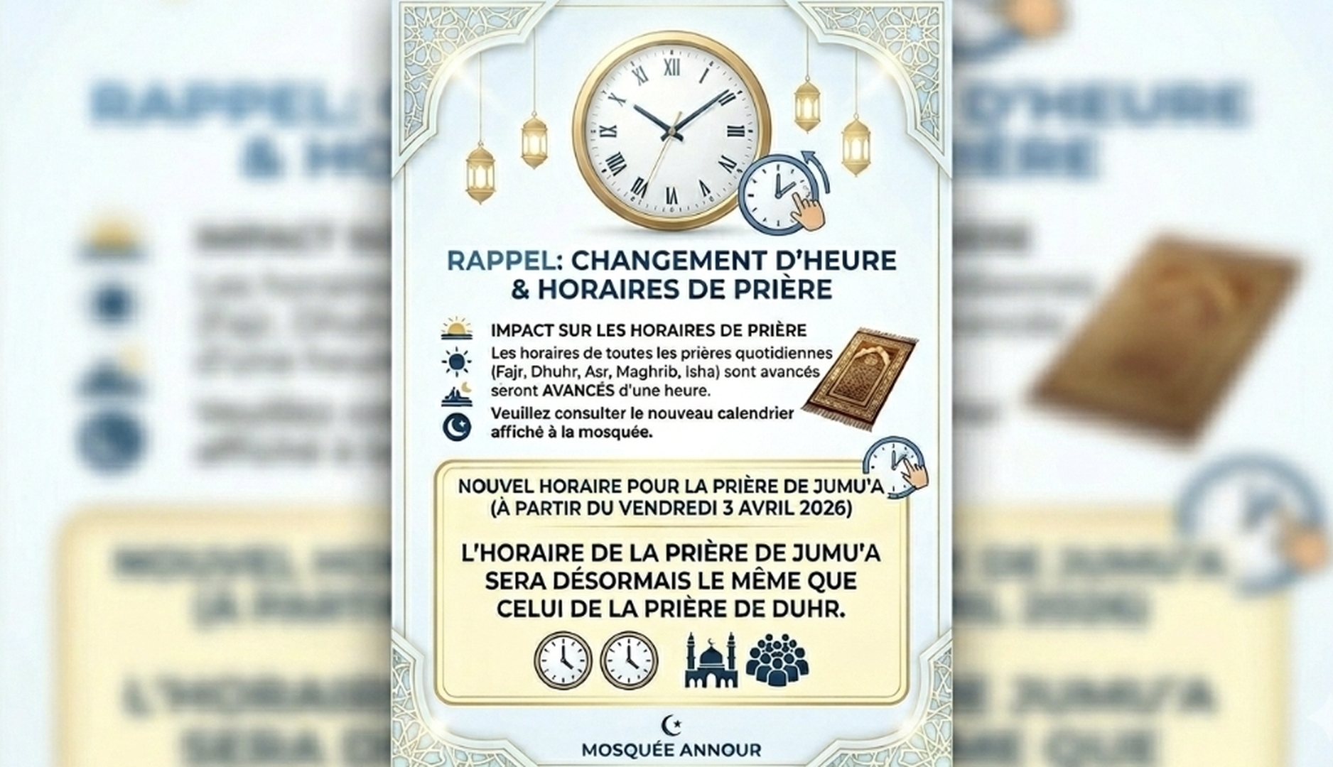 Changement d’heure