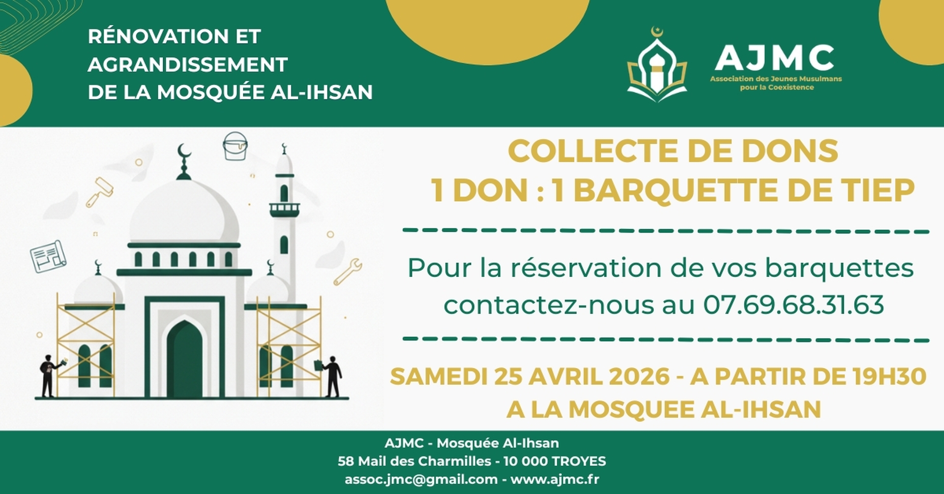 COLLECTE DE DONS - BARQUETTE DE TIEP