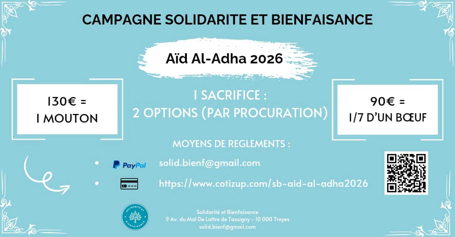 CAMPAGNE AID AL-ADHA 2026