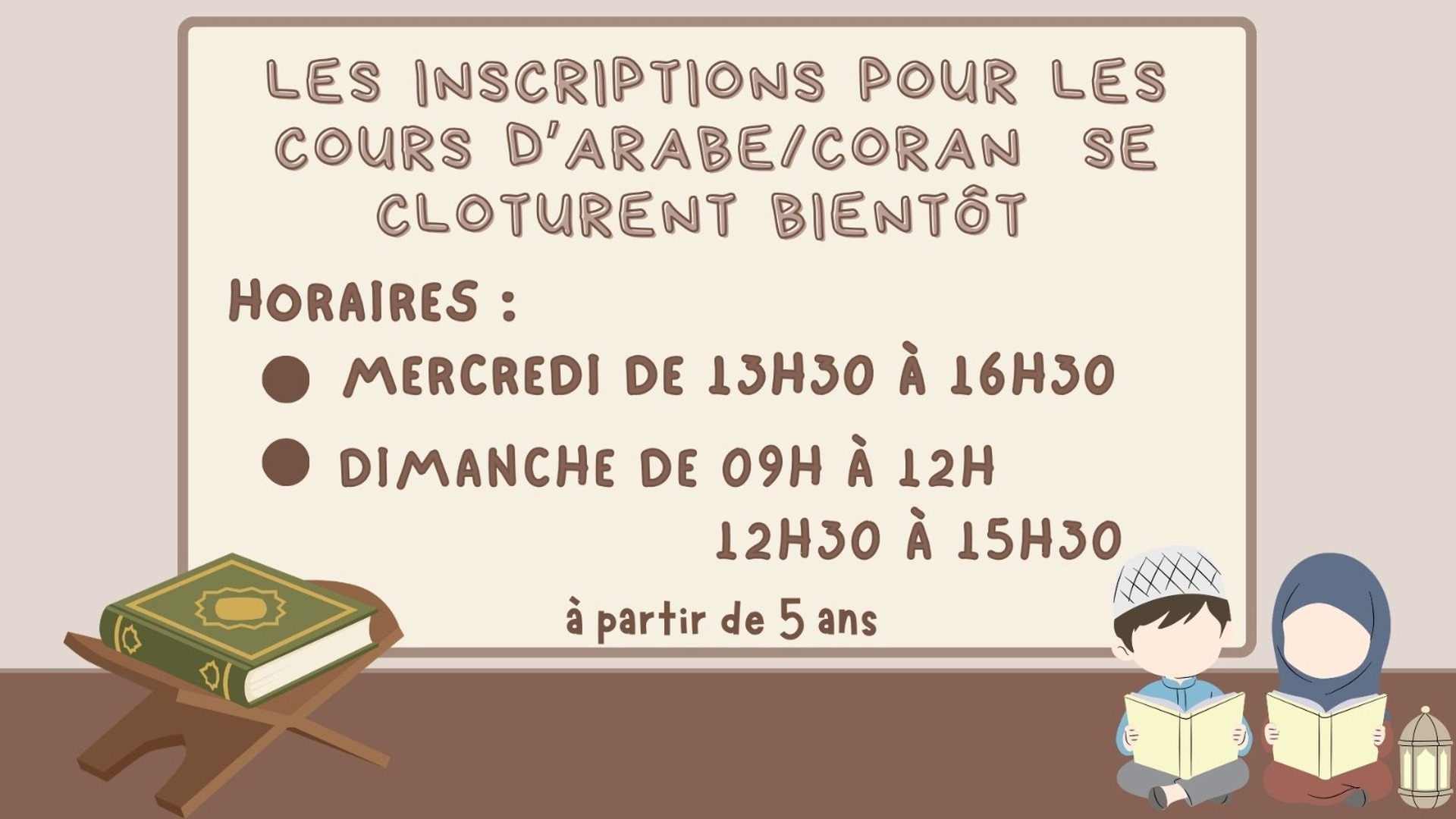 Cours d'arabe