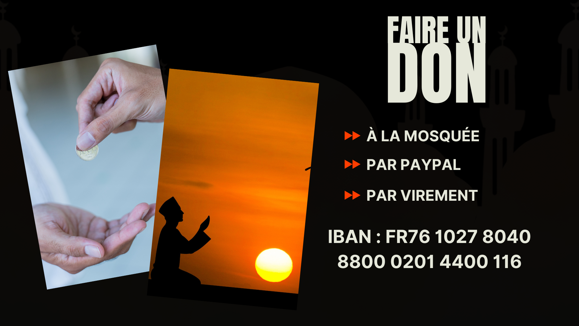Faites un don à votre mosquée