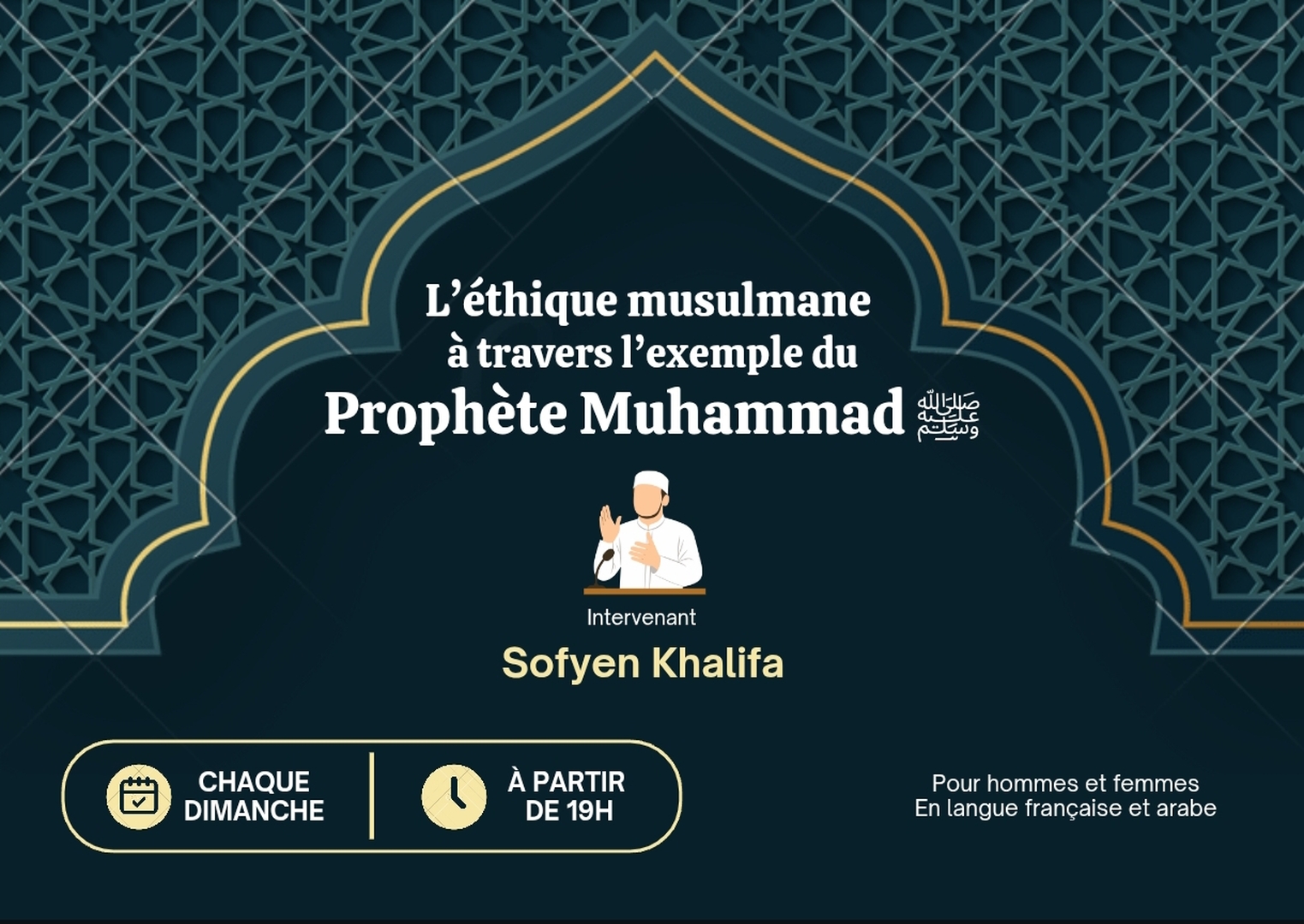 Nouveaux horaires, cours le dimanche 19H