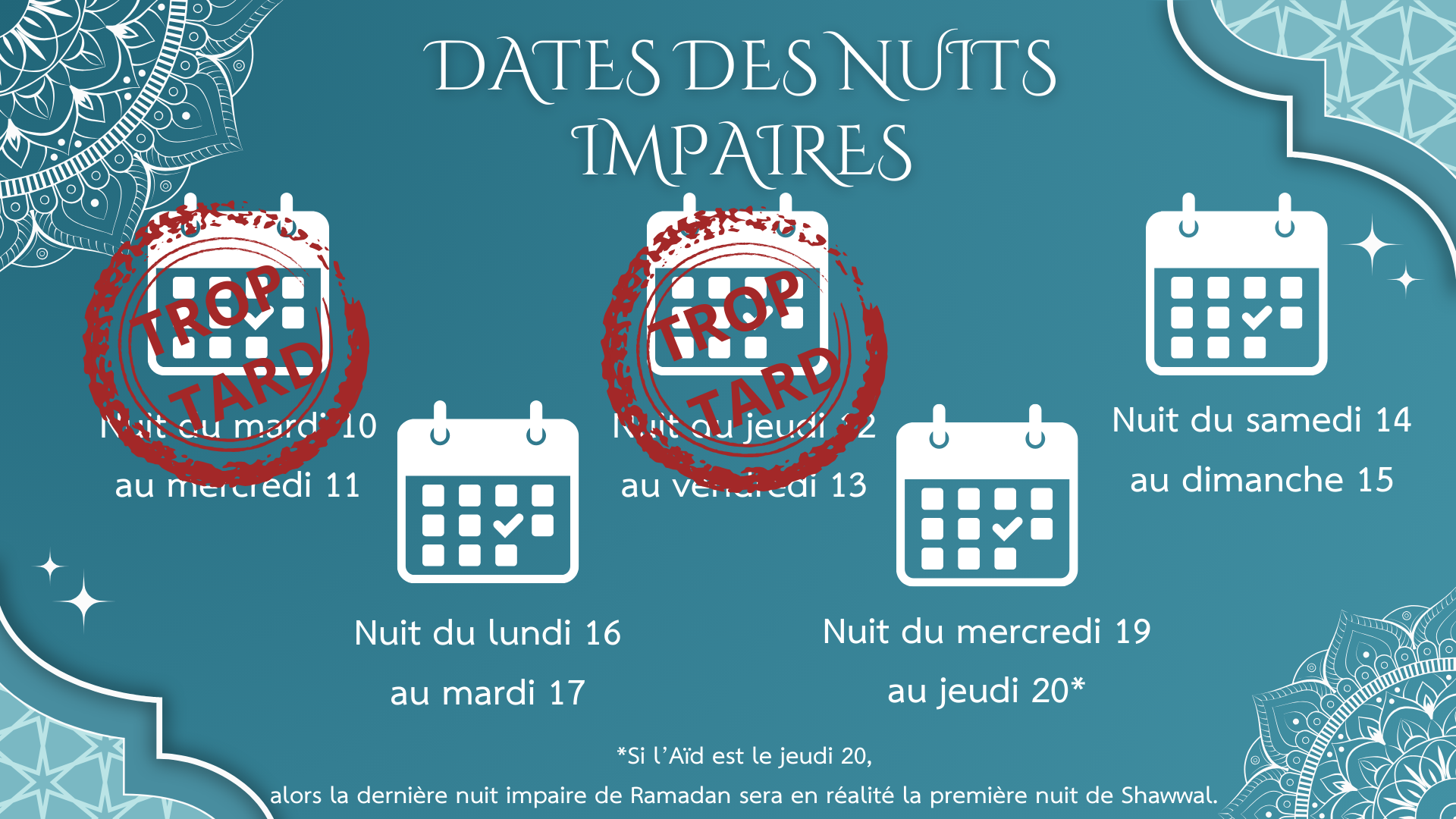 Objectif : NUIT IMPAIRE