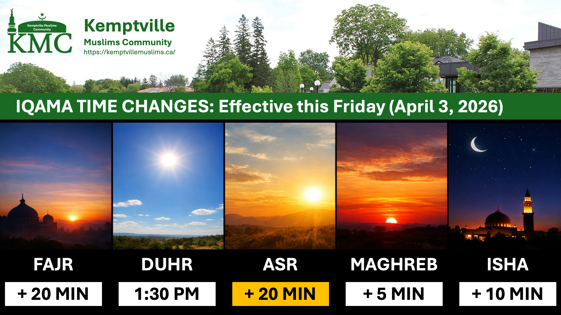 Iqama Time Change 2026-04-03