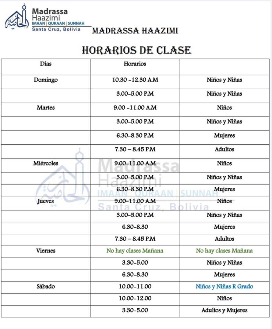 Madrassa Haazimi Quran and Islam classes