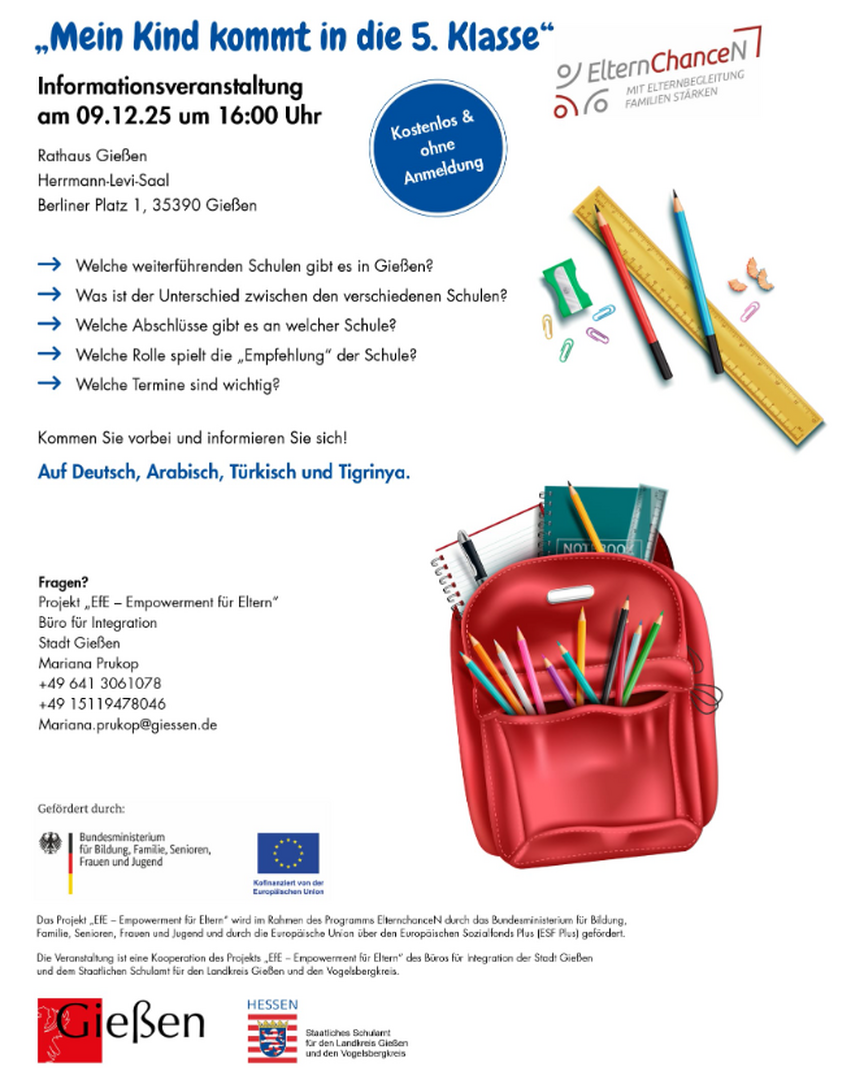 Mein Kind kommt in die 5. Klasse