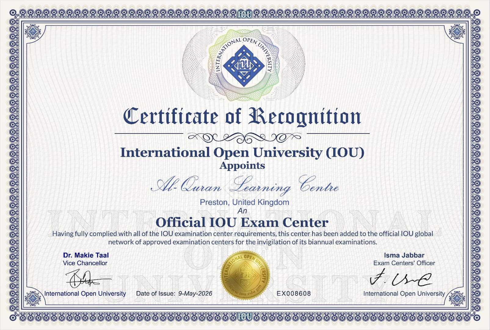 Certificate