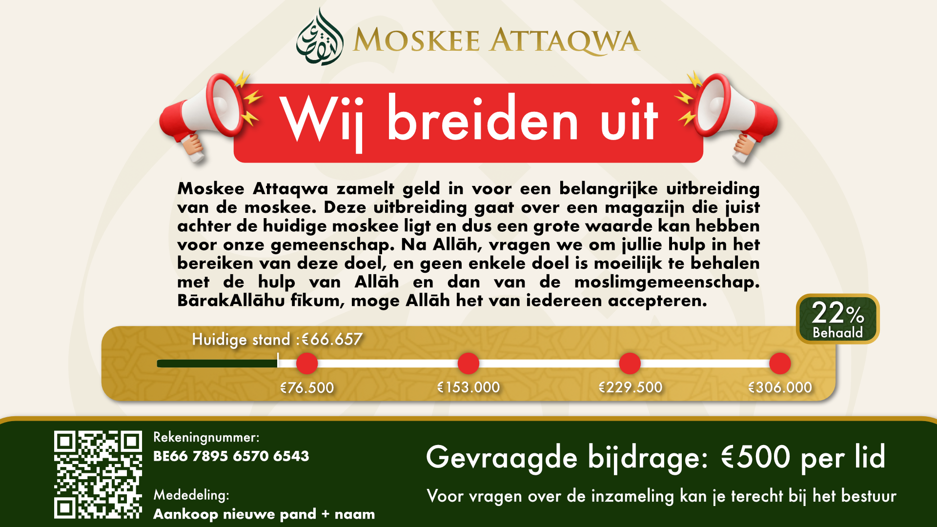 Inzameling uitbreiding moskee