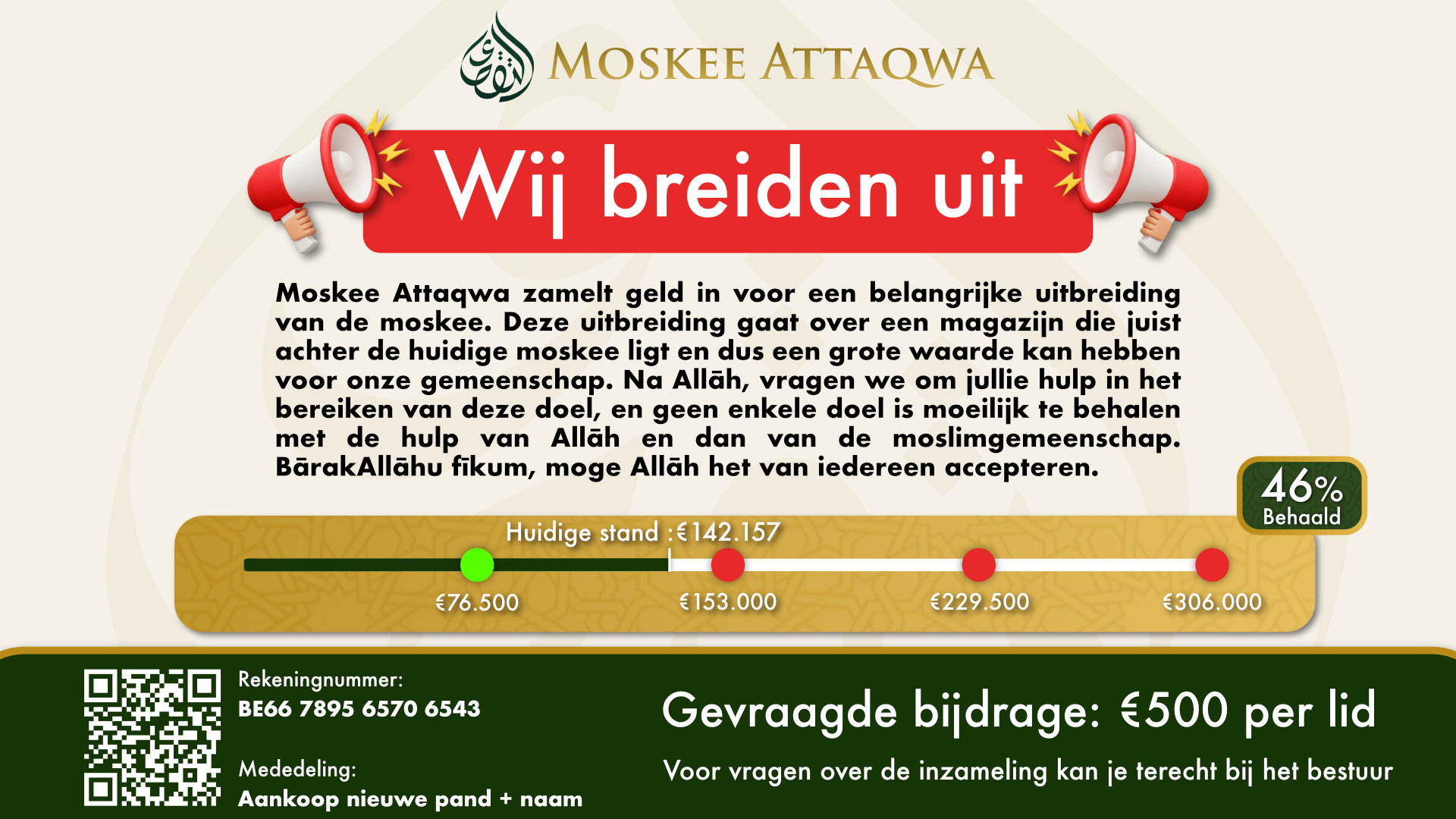 Inzameling uitbreiding moskee