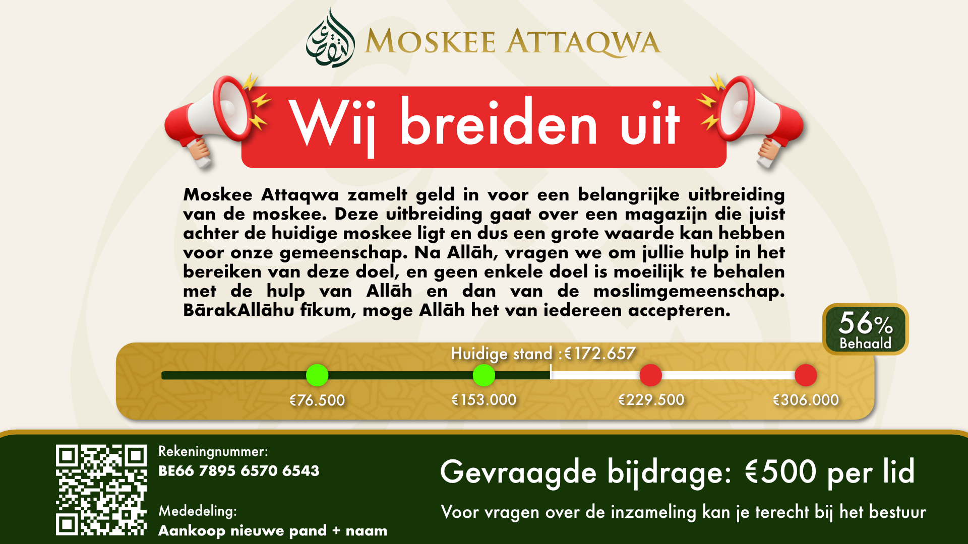 Inzameling uitbreiding moskee