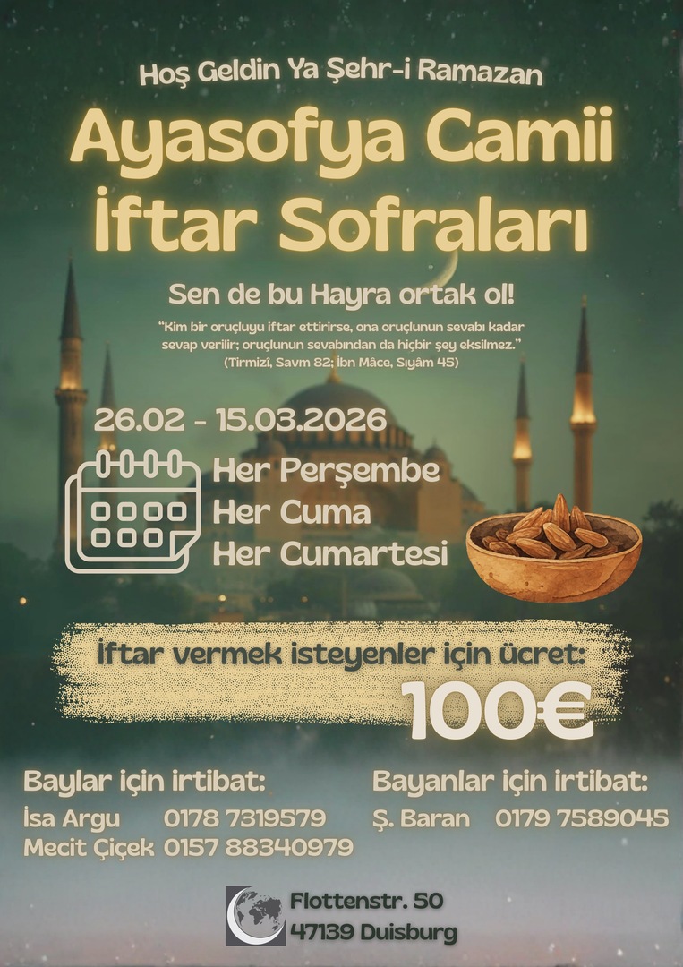 İftar sofrasında seninde Hayrin olsun