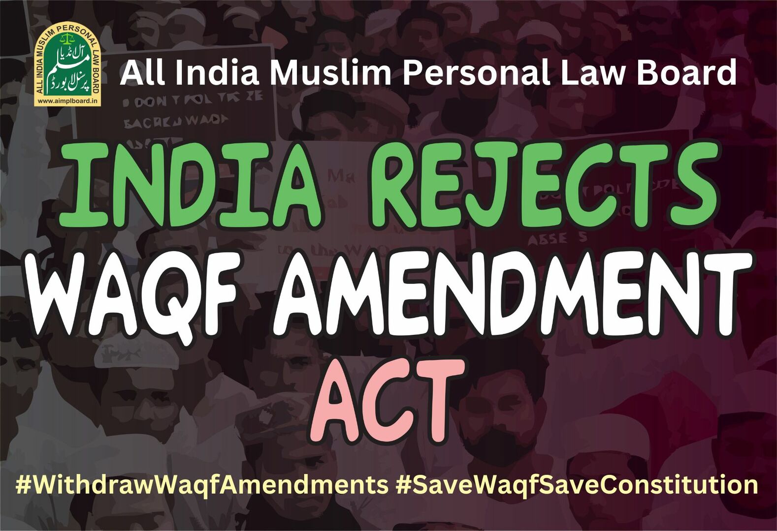 No To Waqf Amendment Act