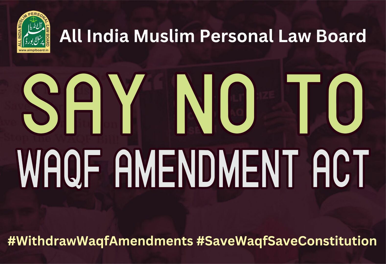 No To Waqf Amendment Act
