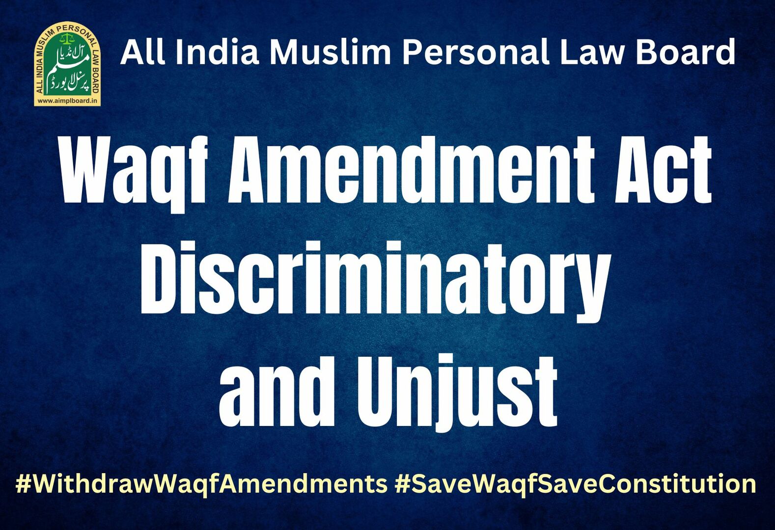 No To Waqf Amendment Act