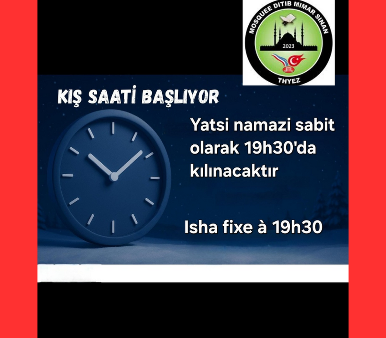 Kış saati/Heure d'hiver