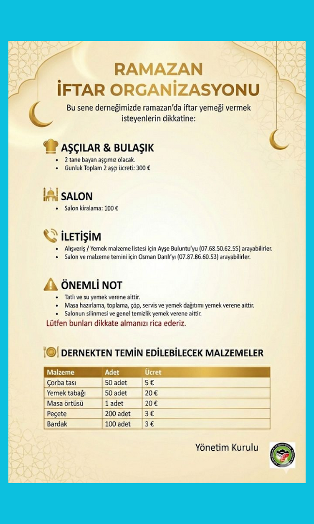 Ramazan Iftar Organizasyonu