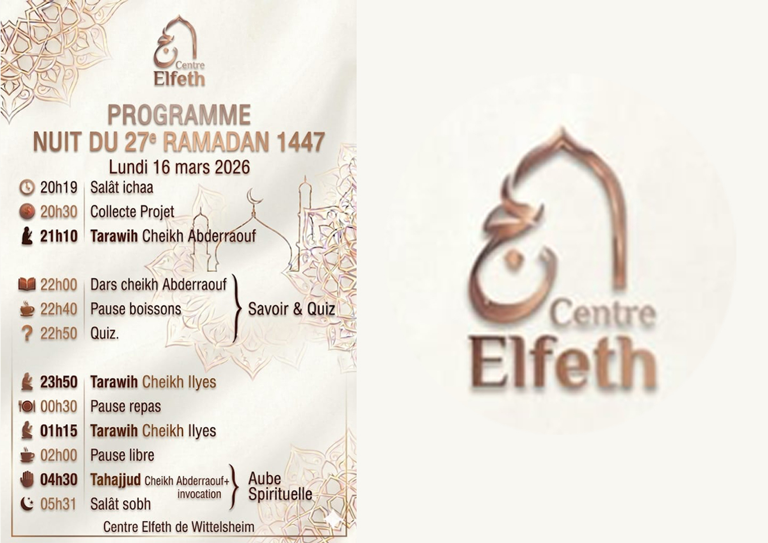 Programme nuit du 27e Ramadan 1447