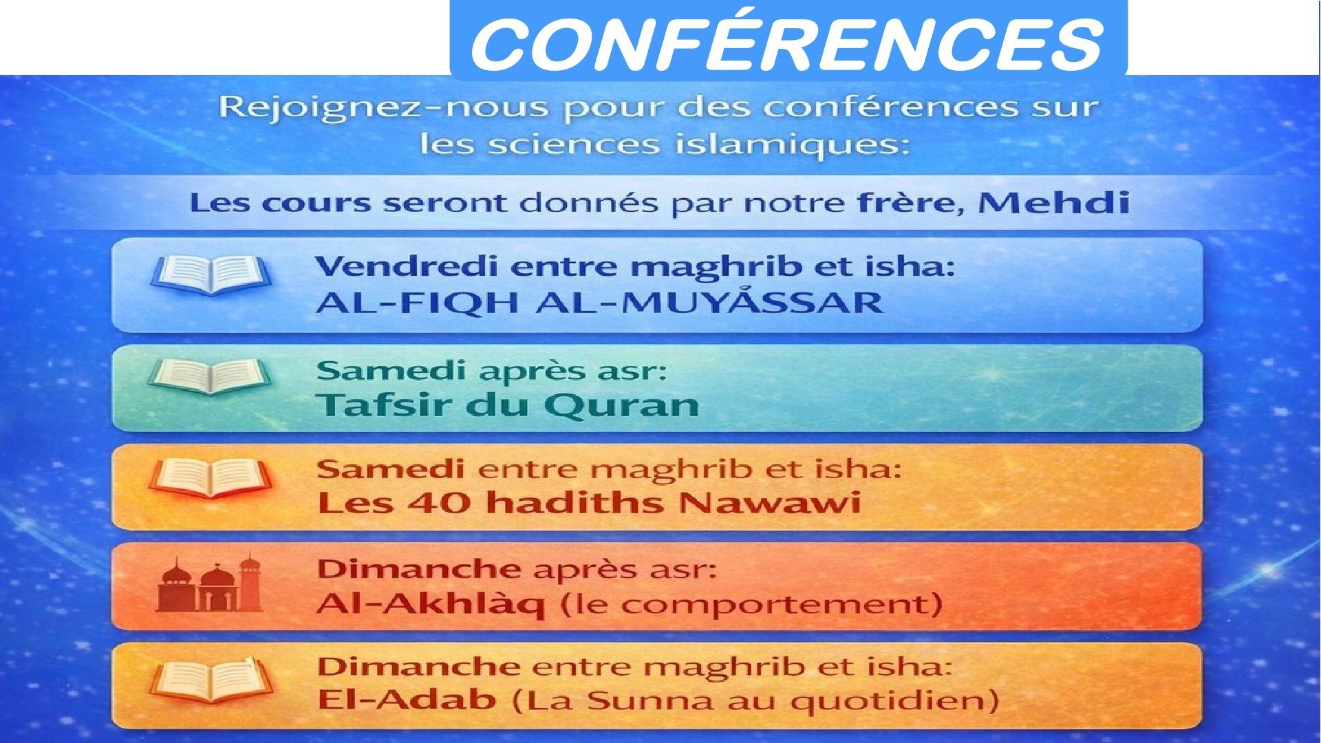 CONFÉRENCES