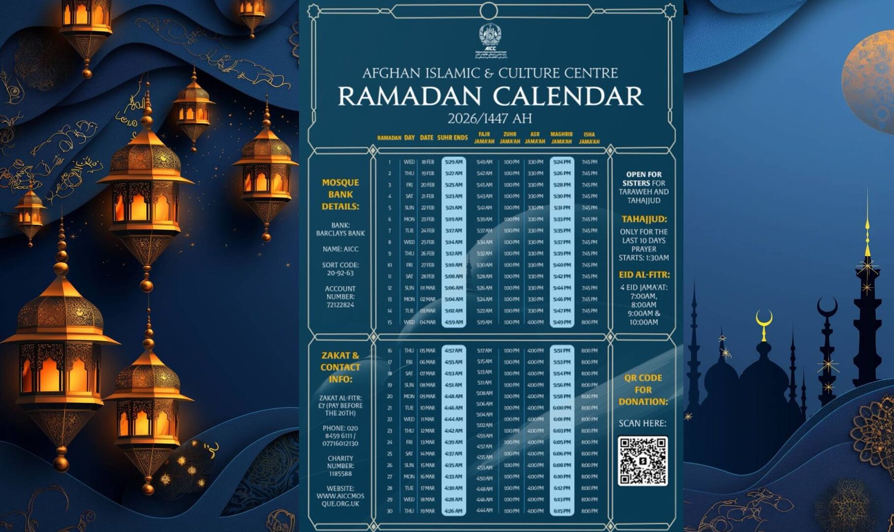 RAMADAN TIMETABLE 2026