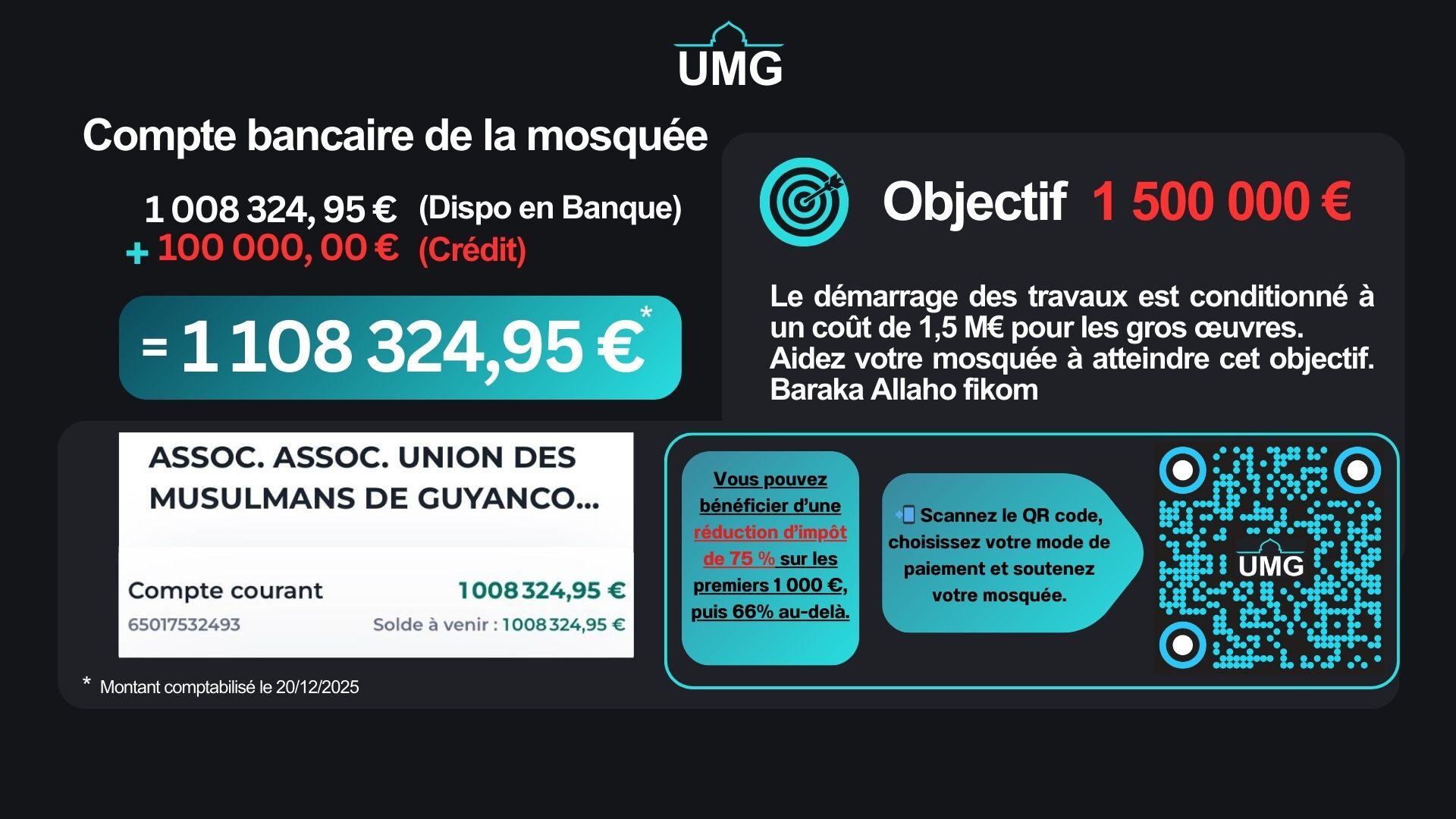 Compte UMG - Aidez votre mosquée