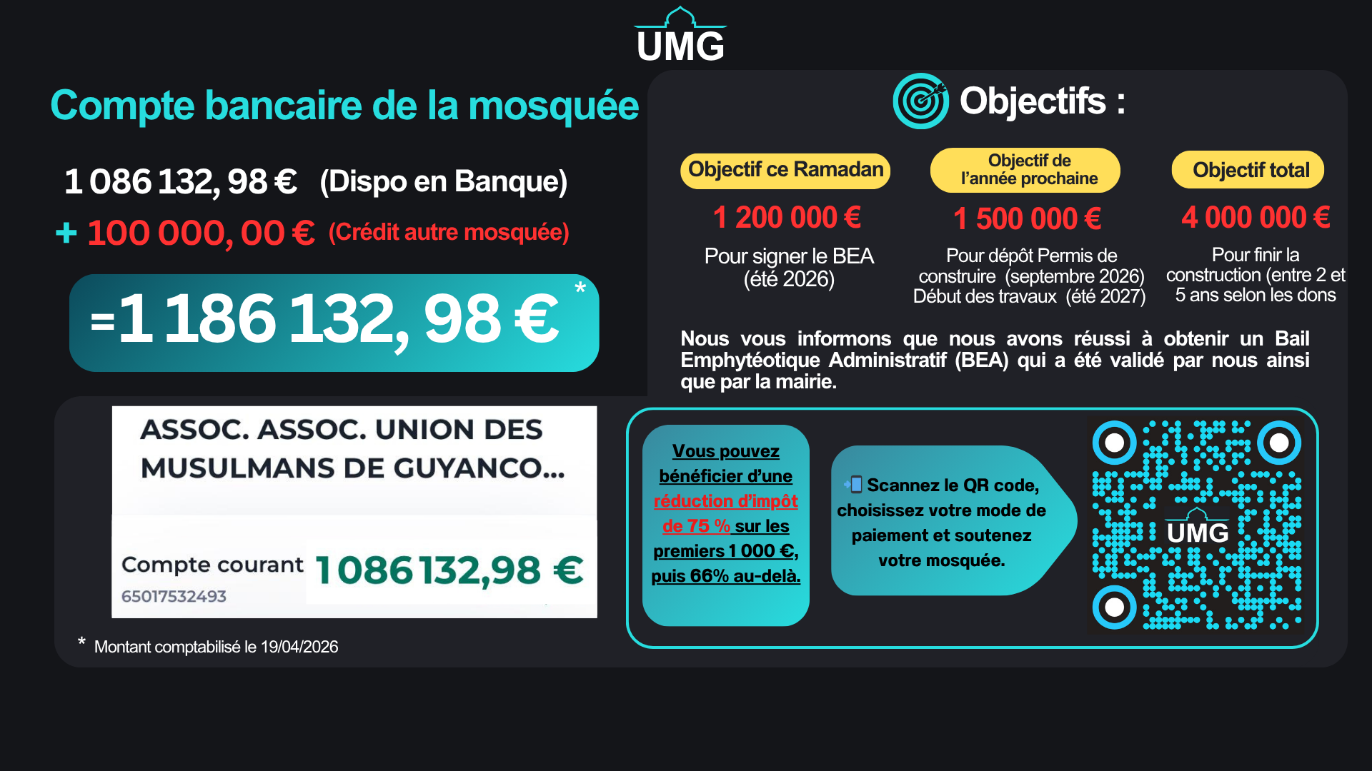 Compte UMG - Aidez votre mosquée