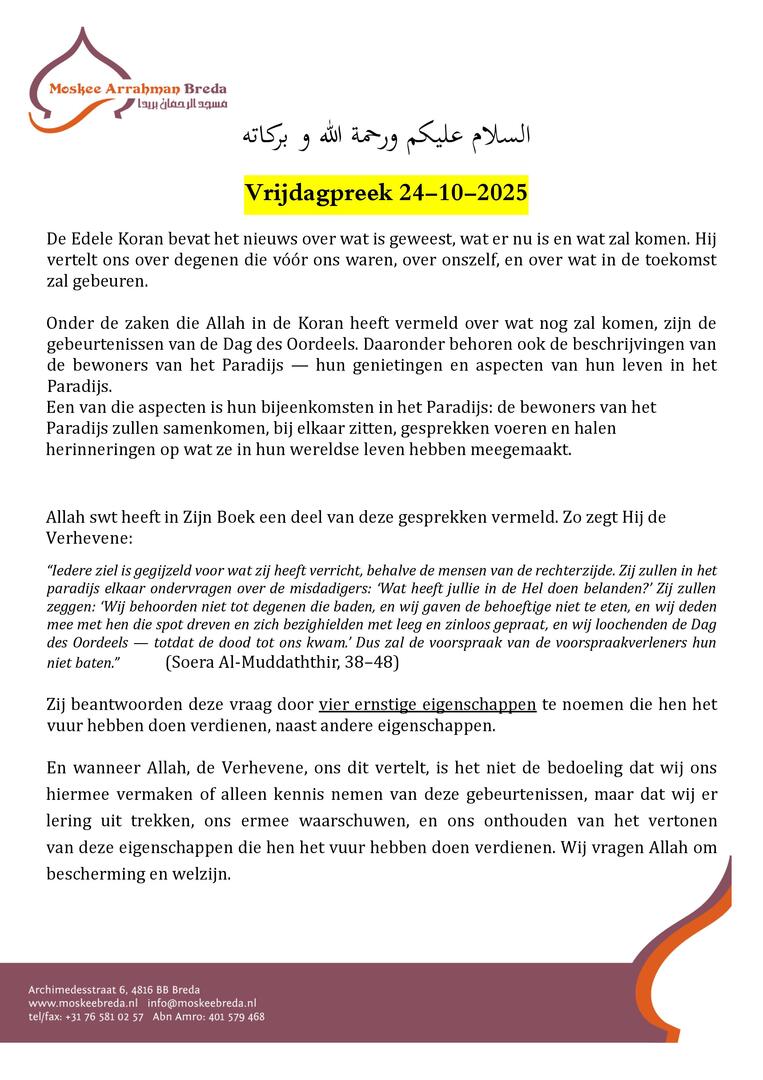 Gotba 24 oktober 2025 p1