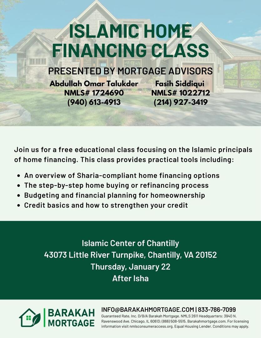 Islamic Home Finance on 22nd Jan, 2026!