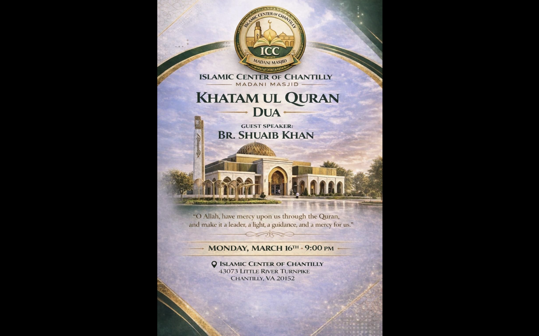 Khatam ul Qur’an on March 16