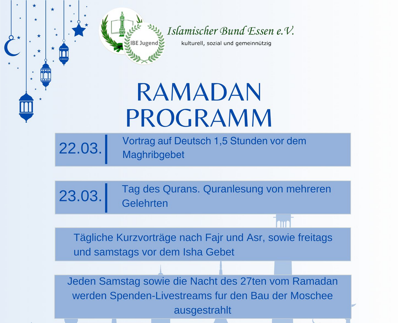 Ramadanprogramm 2025 / 1446