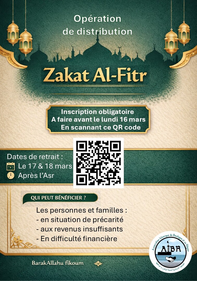 Distribution de la zakat Al Fitr