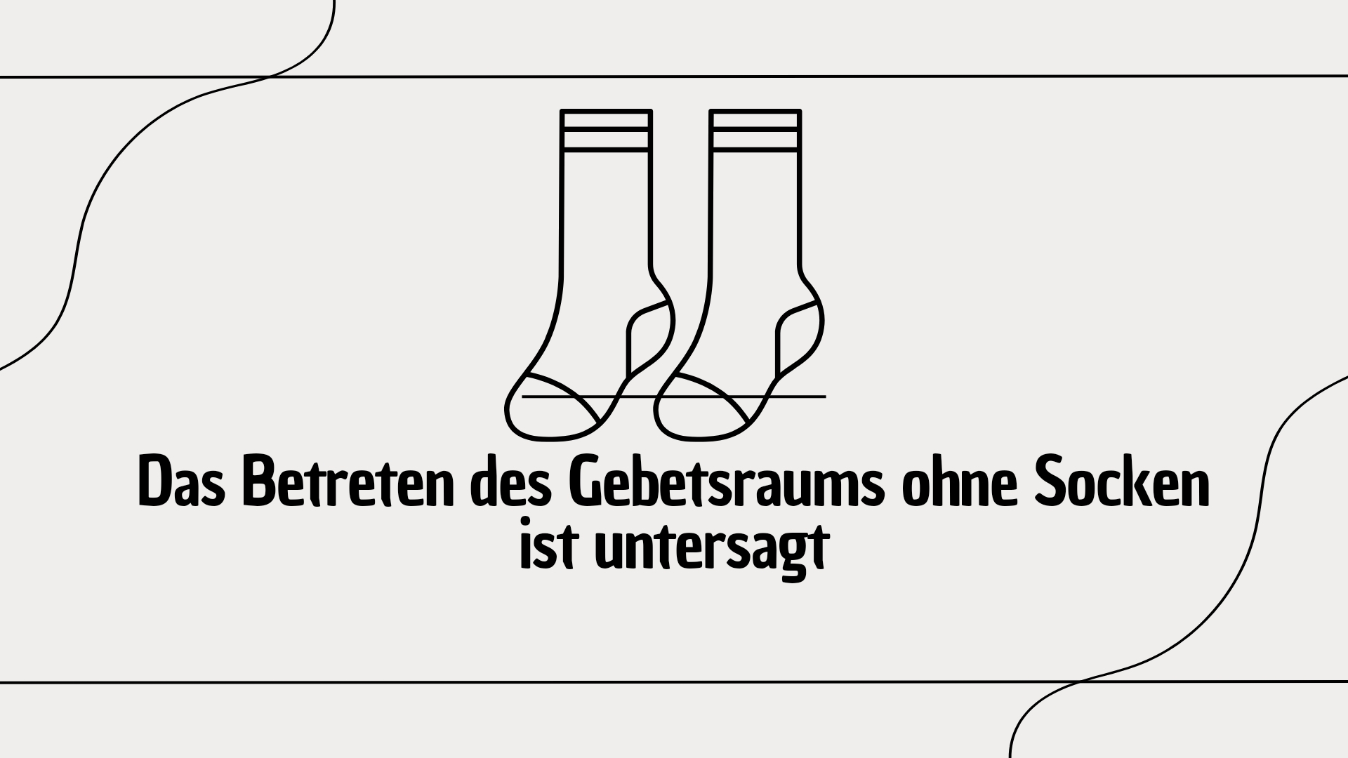 Sockenpflicht im Gebetsraum