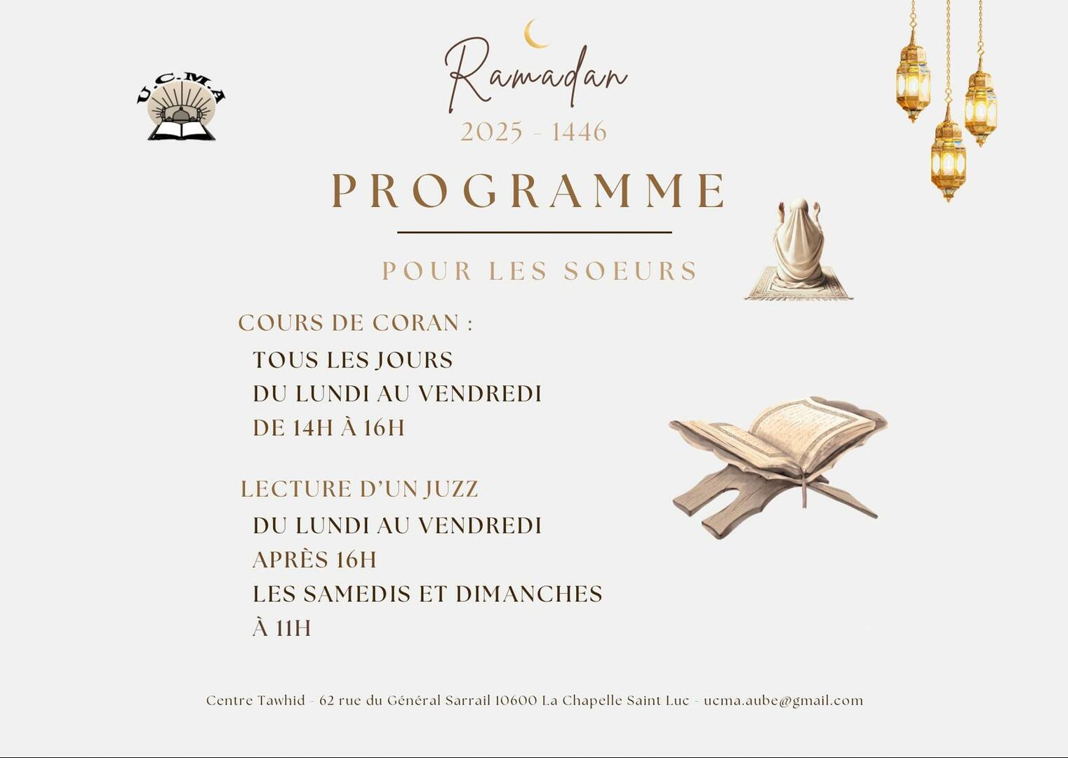 Programme pour les sœurs