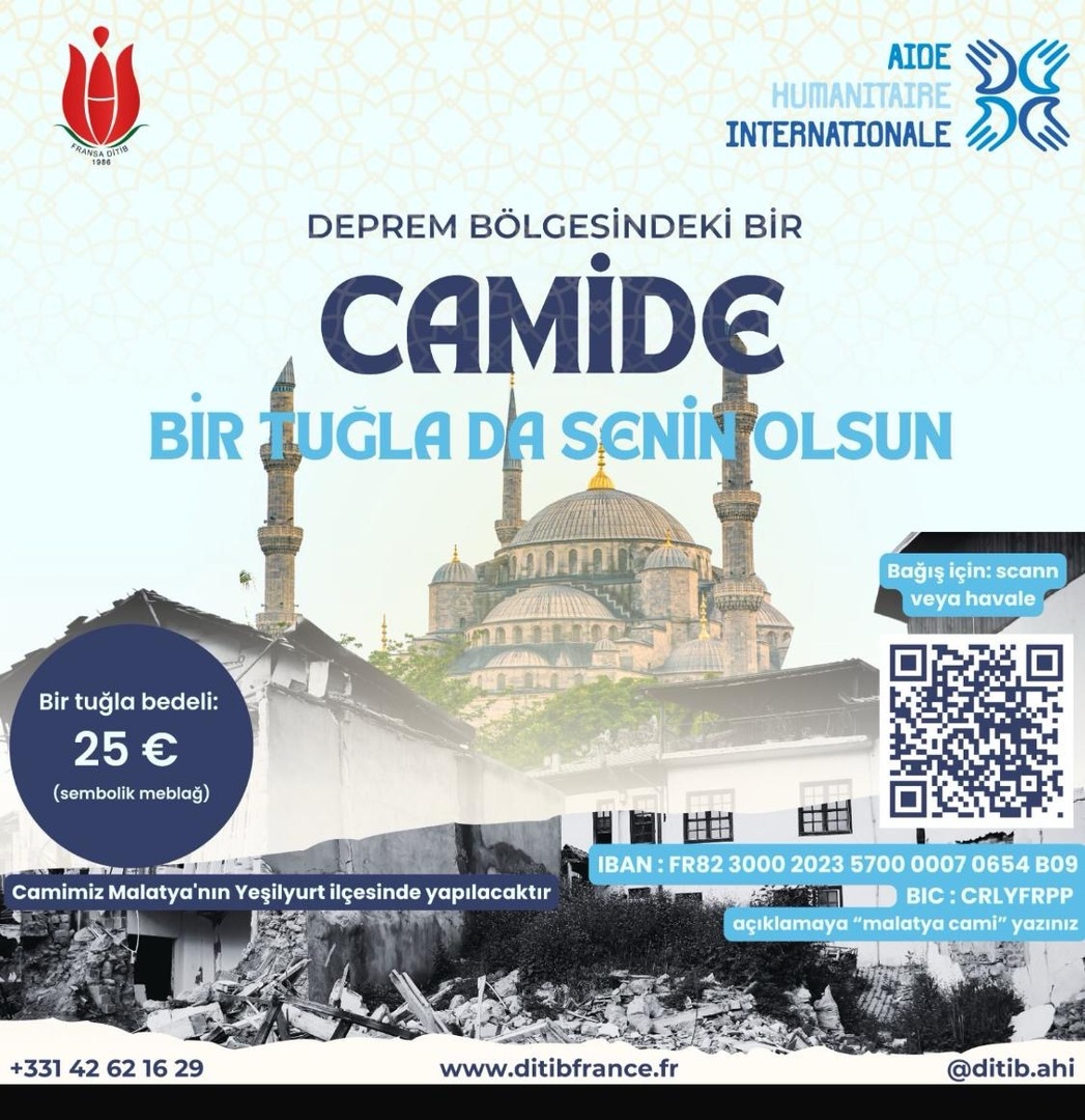 DİTİB FR :Deprem bölgesinde Cami projesi