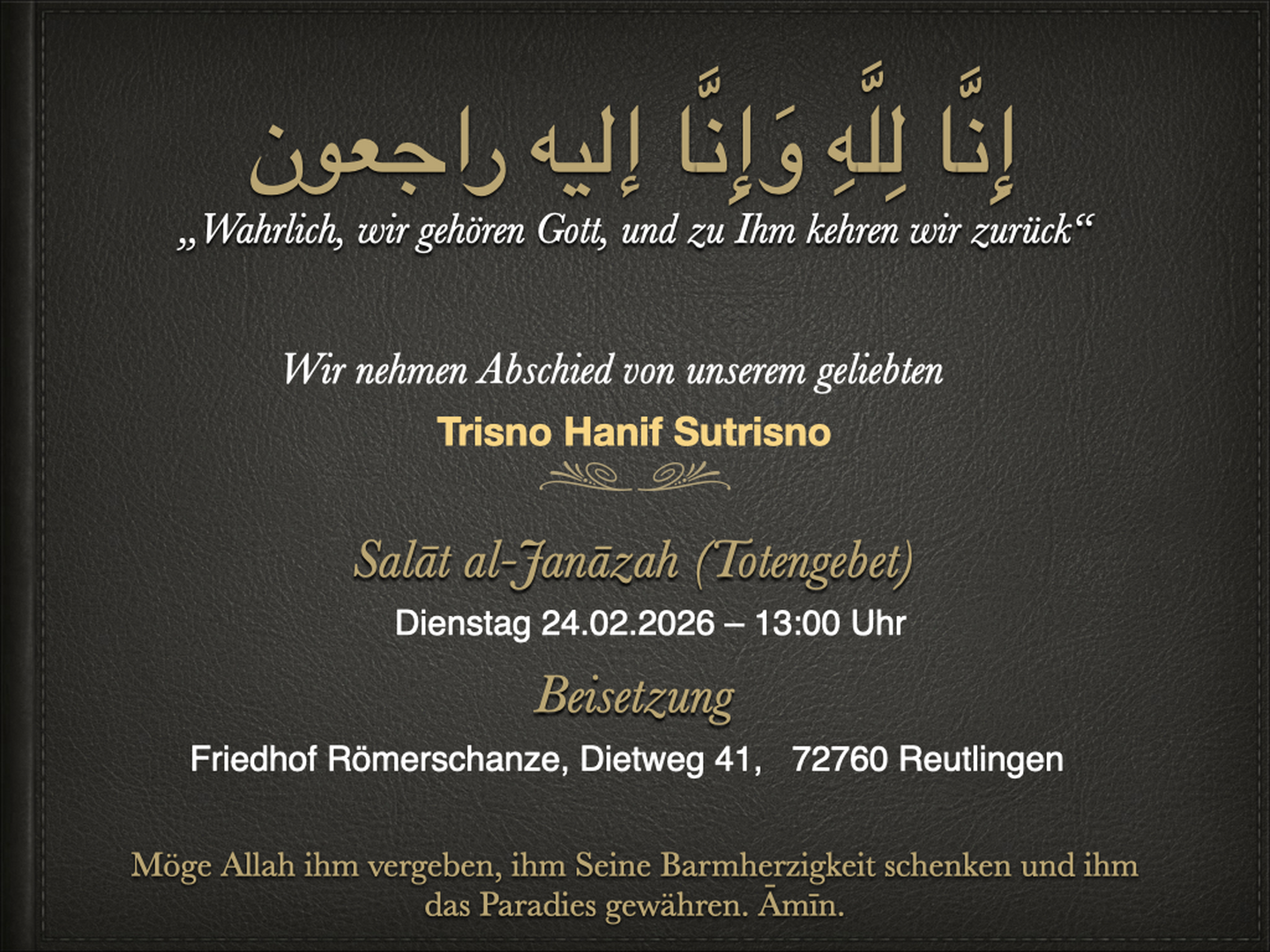 Salat al-Janazah Totengebet