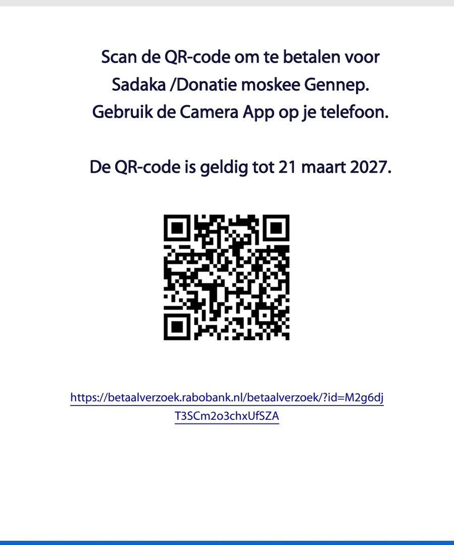 Scan code om donaties